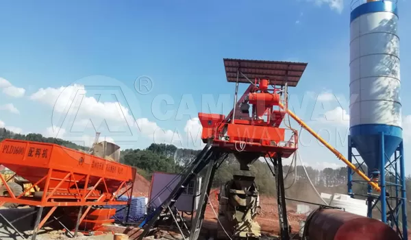 Centrale A Béton Préfabriquée, Machine De Blocs De Béton