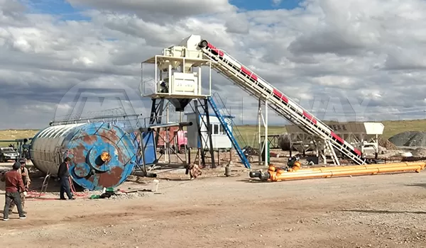 Installation d'une Centrale à Béton Stationnaire 50cub